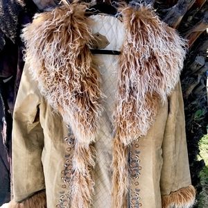 Wilson Leather MEDIUM Alpaca / Llama Midi Coat